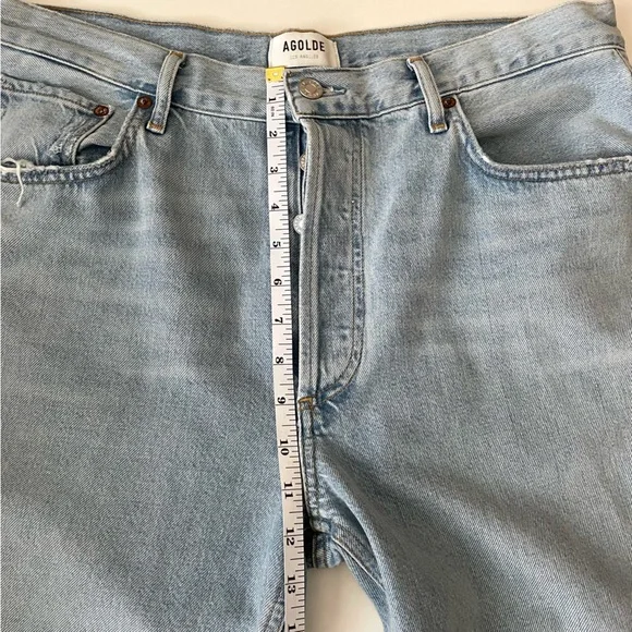 AGOLDE Riley High Rise Slim Straight Crop Jean in Reputation - Picture 11 of 13
